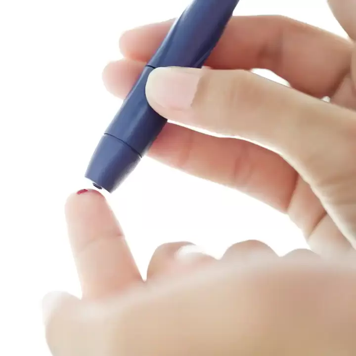Valla de sangre para medir el azúcar con diabetes